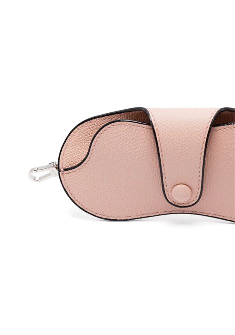Porta Occhiali con Tracolla Rosa Bonne Mine VALEXTRA | SGNL0084028LRLGC99PBM