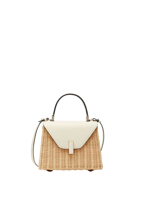 Borsa a Mano Iside Vimini Mini In Beige e Bianco Pergamena VALEXTRA | WBES0049611ZOC99MGWW