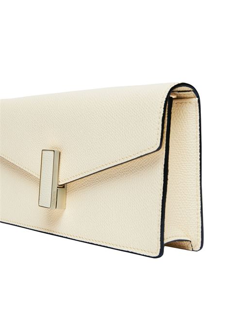 Borsa Clutch Iside Bianco Pergamena VALEXTRA | WBES0082028LOC99WW