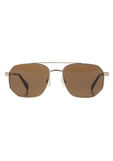 Caravan Floating Skull Sunglasses In Gold/Brown ALEXANDER MCQUEEN | Sunglasses | 781950-I33307024