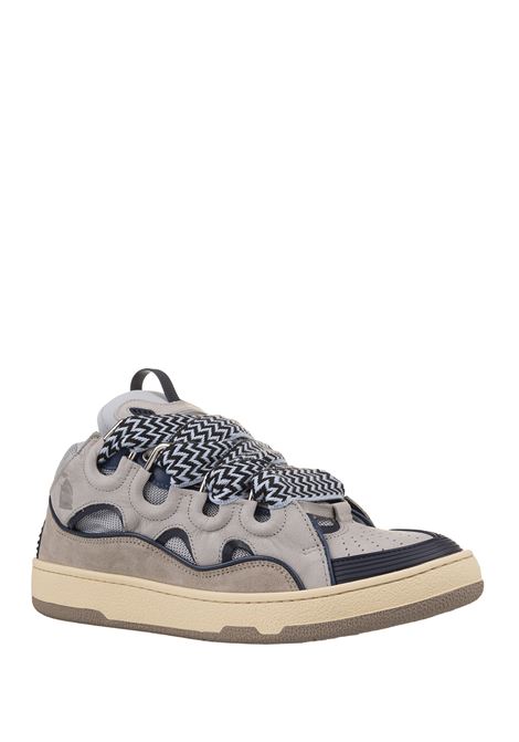 Curb Sneakers In Grey Leather LANVIN | FM-SKRK11-DRAG-A20011