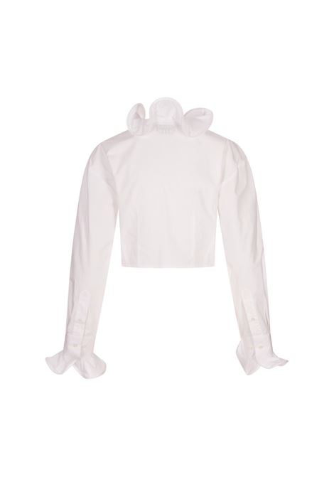 Camicia Corta Bianca Con Volant MSGM | 3842MDE17X-25731501