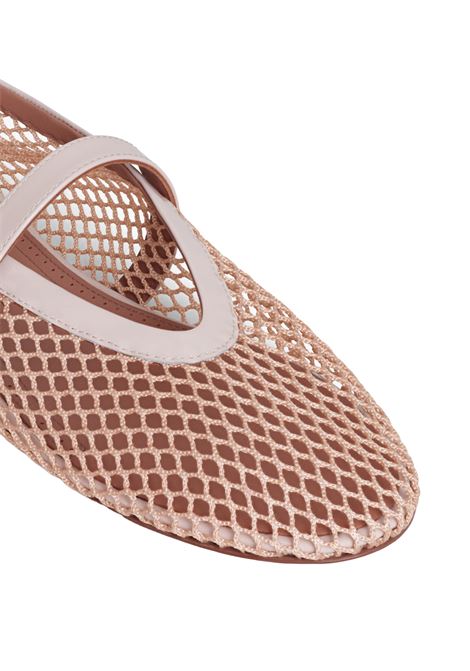 Nude Mesh Flat Ballerinas ALAIA | AA3A029TK007492