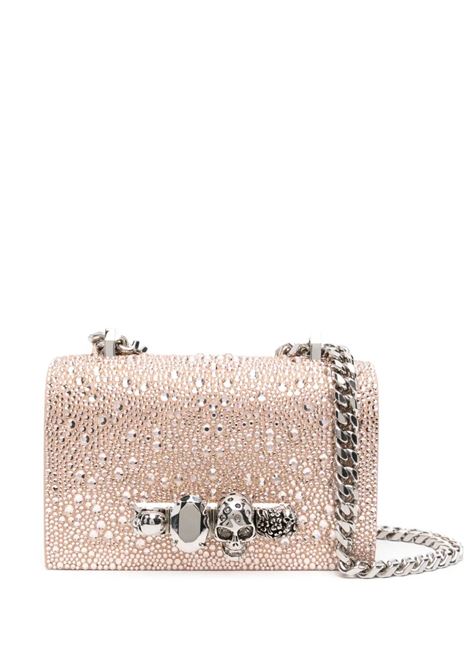 Mini Jewelled Satchel Bag With Crystals in Pink/Silver ALEXANDER MCQUEEN | Bags | 653134-1BLDV5000
