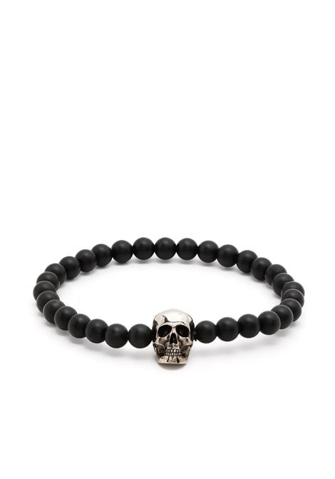 Bracciale Nero Con Teschio Alexander McQueen ALEXANDER MCQUEEN | Gioielli | 706979-1AAIX1010