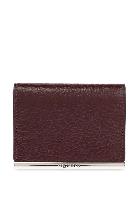 Portafoglio In Pelle Marrone Con Effetto Pelle Di Serpente ALEXANDER MCQUEEN | Portafogli | 813549-1VDGB6408