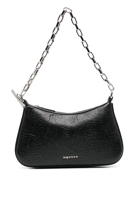 Pochette McQueen T-Bar Mini in Nero ALEXANDER MCQUEEN | Borse | 813553-1VDGB1000