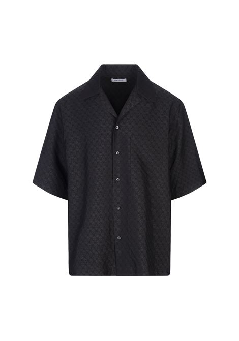 Camicia Con Motivo Skull In Jacquard in Nero ALEXANDER MCQUEEN | Camicie | 814693-QRABU1010