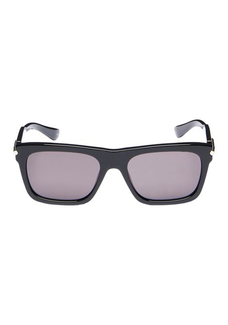 Occhiali da Sole Rettangolari City con Barretta a T in Nero/Fumé ALEXANDER MCQUEEN | Occhiali | 821702-J07491056