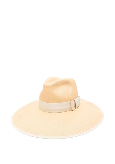 Cappello a Tesa Larga In Natural/Bianco ALEXANDER MCQUEEN | Cappelli | 826825-3E19Q9600