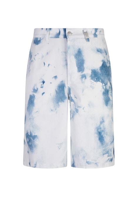 Bermuda Tie-Dye Bianco e Blu ALEXANDER MCQUEEN | Pantaloni | 828702-QYABP9197