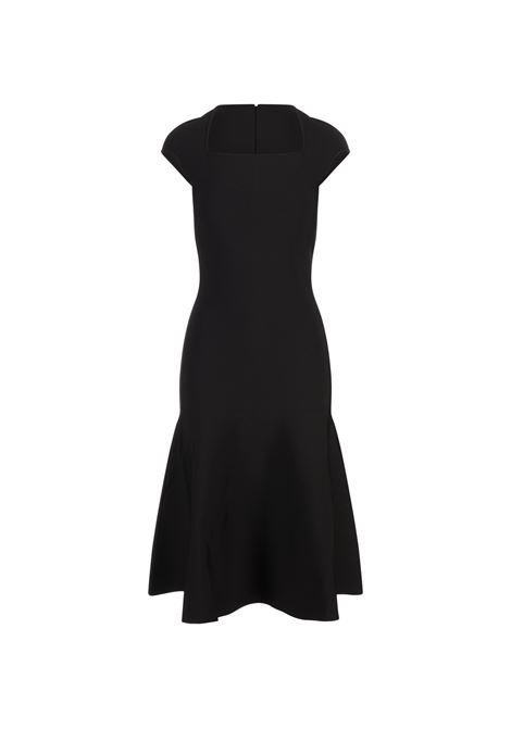 Abito Midi In Maglina Nera ALEXANDER MCQUEEN | vestiti e tute | 829730-Q1BCD1000
