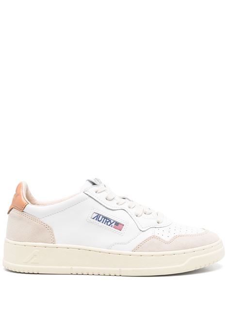 Sneakers Medalist Low In Suede e Pelle Bianca e Sandstorm AUTRY | AULMLS76