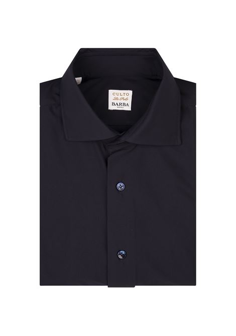 Camicia Culto In Cotone Oxford Blu Scuro