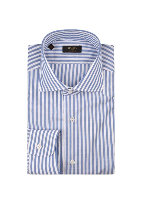 Camicia Culto In Cotone a Righe Azzurre BARBA | K1U13P01471070001