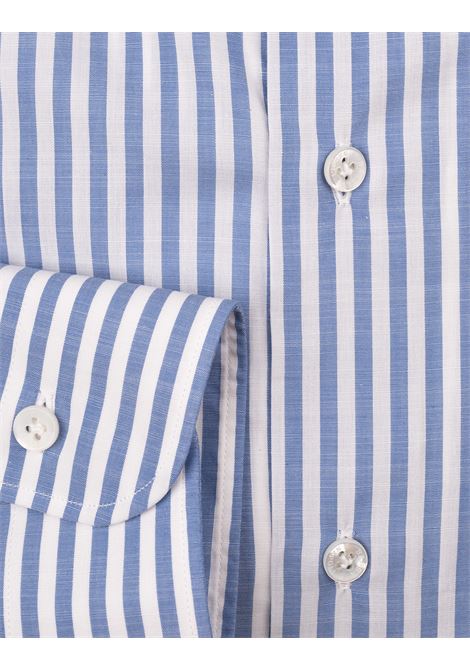 Camicia Culto In Cotone a Righe Azzurre BARBA | K1U13P01471070001
