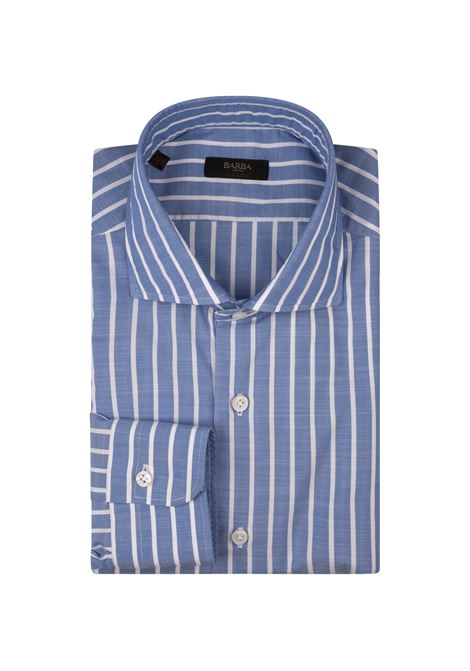 Camicia Culto Azzurra a Righe Bianche BARBA | K1U13P01471070003