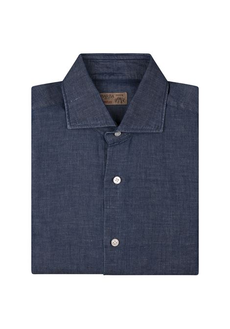 Camicia Dandy Life In Denim Blu Scuro BARBA | K1U13P01472540001