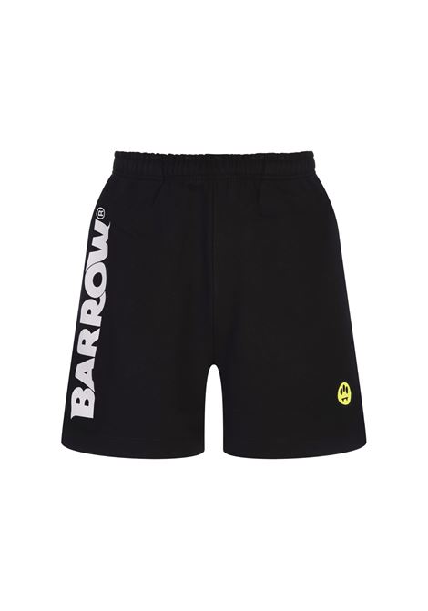 Black Bermuda Shorts With Contrast Lettering Logo BARROW | S5BWUABE089110