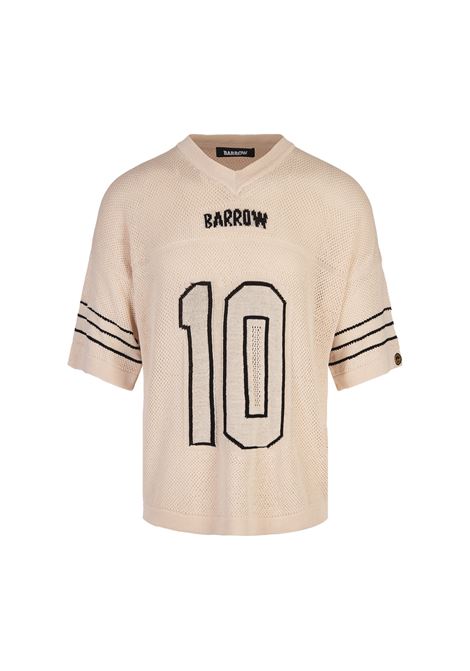 Barrow T-Shirt Lavorata Vaniglia BARROW | S5BWUATH019BW029