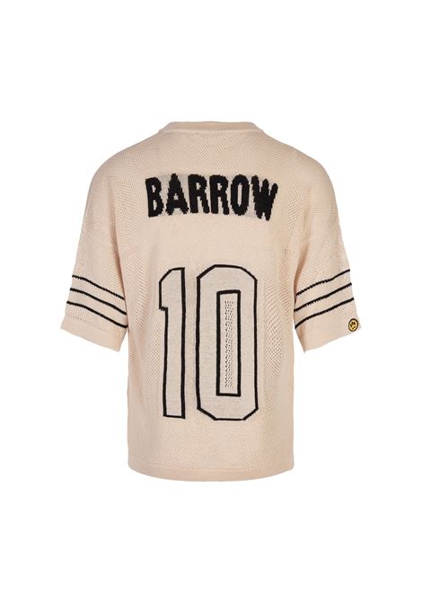 Barrow T-Shirt Lavorata Vaniglia BARROW | S5BWUATH019BW029