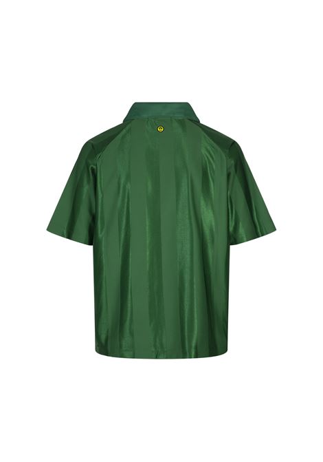 Green Triacetate T-shirt With Print BARROW | S5BWUATH096BW030