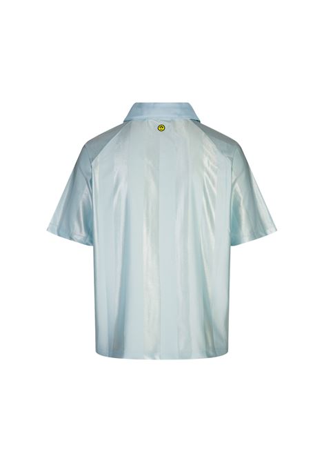 Light Blue Triacetate T-shirt With Print BARROW | S5BWUATH096BW035