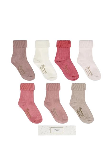 Calzini Days of the Week In Cotone Rosa Sfumato BONPOINT | PEBFVSEMAIN124