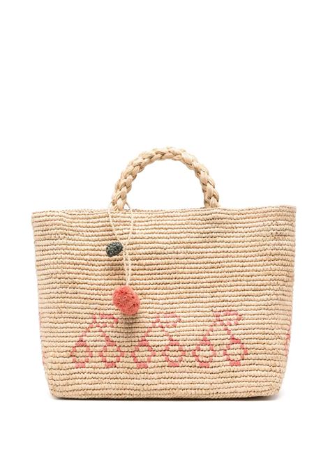Borsa Tote Fama in Rafia con Ciliegie Rosse BONPOINT | S05GBAW00001006