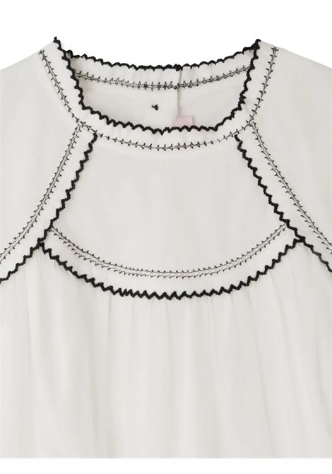 Blusa Eldoradie Bianca Con Ricami a Contrasto BONPOINT | S05GBLW00046002
