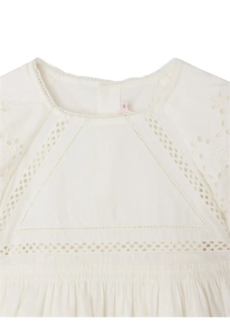 Abito in Popeline Elyne Bianco Con Ricami Inglesi BONPOINT | S05GDRW00022002