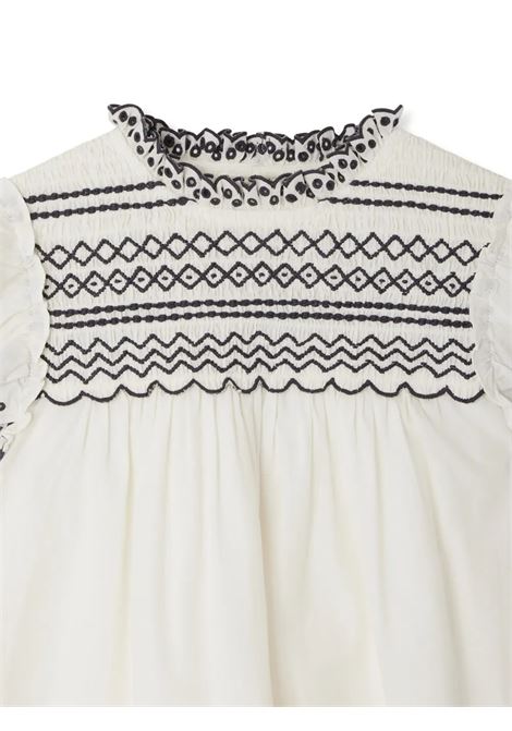 Abito Smock Bijou Bianco Con Ricami Inglesi BONPOINT | S05GDRW00052002
