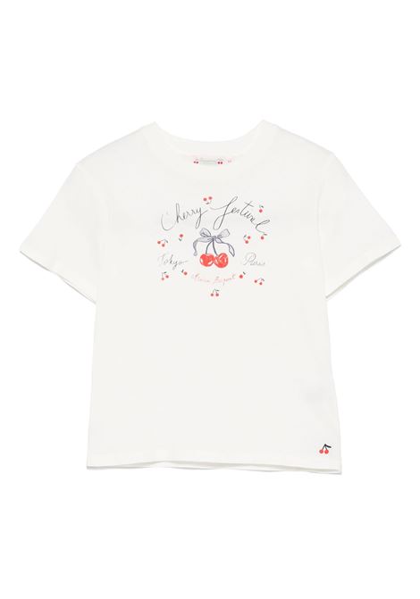 T-Shirt Thida Bianca con Stampa di Ciliegie BONPOINT | S05GTSK00030102