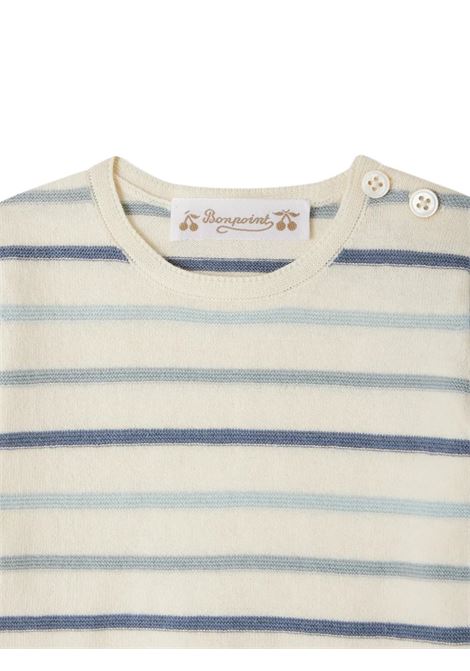Tutina Carl Bianca a Righe Blu BONPOINT | S05OSEK00103216