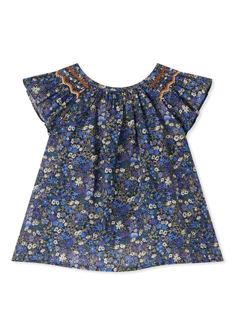 Blusa Noelle In Tessuto Liberty Blu Inchiostro