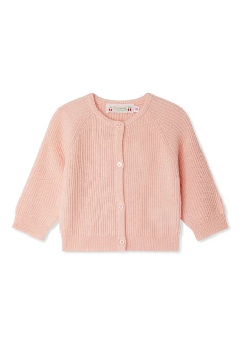 Cardigan Giusto In Lana a Coste Rosa BONPOINT | S05XCAK00004023B