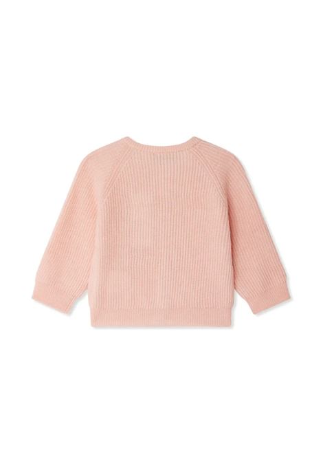 Cardigan Giusto In Lana a Coste Rosa BONPOINT | S05XCAK00004023B