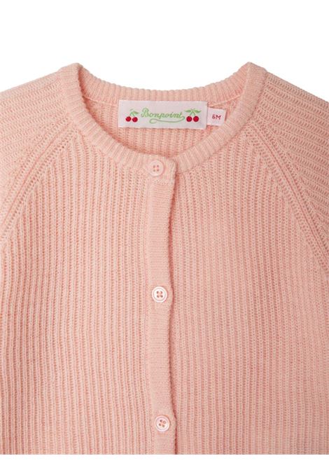 Cardigan Giusto In Lana a Coste Rosa BONPOINT | S05XCAK00004023B