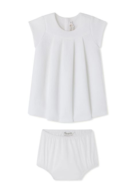 Abito Elzie In Piquet Di Cotone Bianco Con Fioriera BONPOINT | S05XDRW00025000