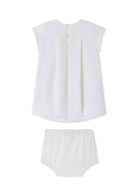 Abito Elzie In Piquet Di Cotone Bianco Con Fioriera BONPOINT | S05XDRW00025000