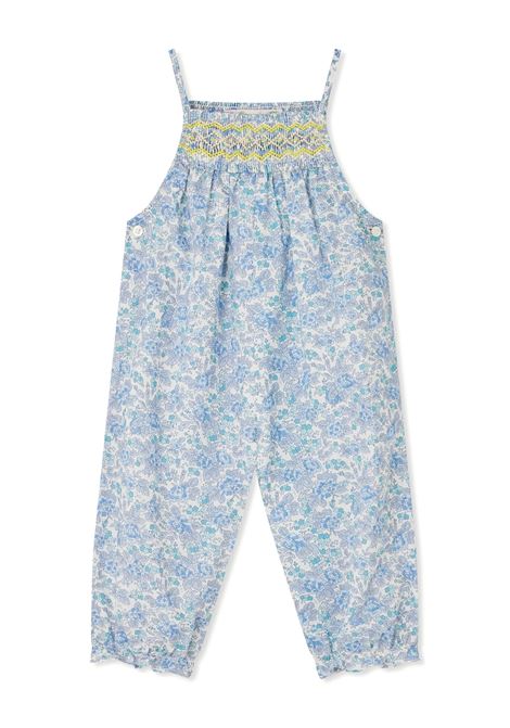 Salopette Smockate Lilisy In Tessuto Liberty Conb Fiori Azzurri BONPOINT | S05XPAW00003510A