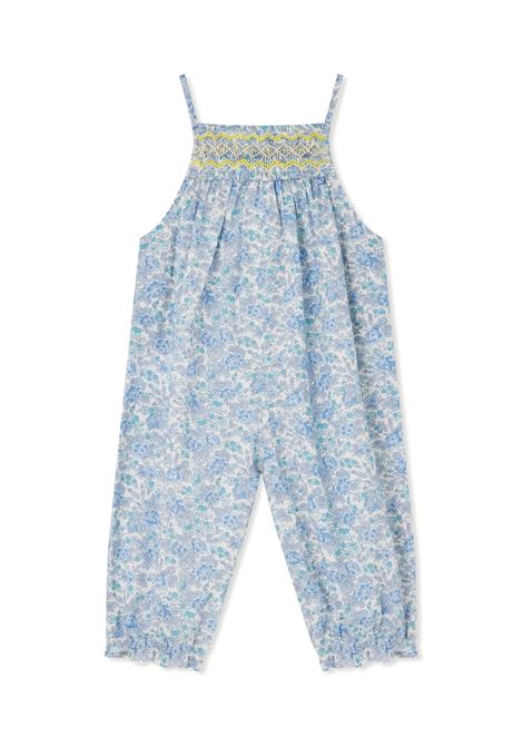 Salopette Smockate Lilisy In Tessuto Liberty Conb Fiori Azzurri BONPOINT | S05XPAW00003510A