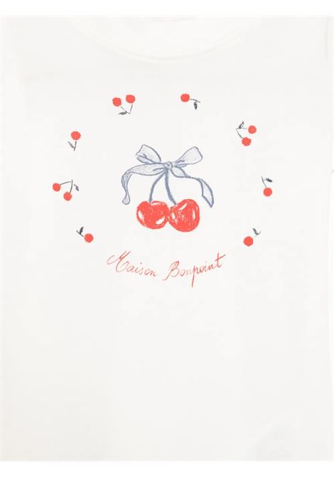 T-Shirt Dom Bianca Con Ciliegie BONPOINT | S05XTSK00014102
