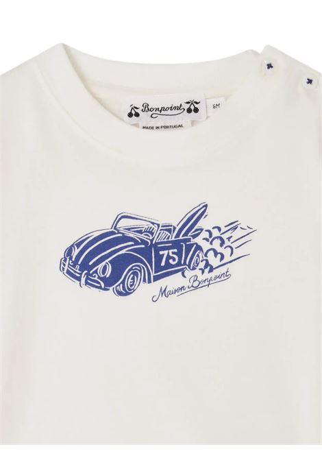 T-Shirt Tom Bianca Con Stampa Auto BONPOINT | S05YTSK00009104