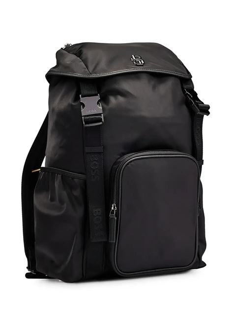 Zaino In Twill Con Doppio Monogramma Nero BOSS | 50516809001