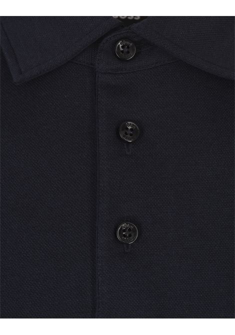 Polo In Piquet Di Cotone Blu BOSS | 50521106404