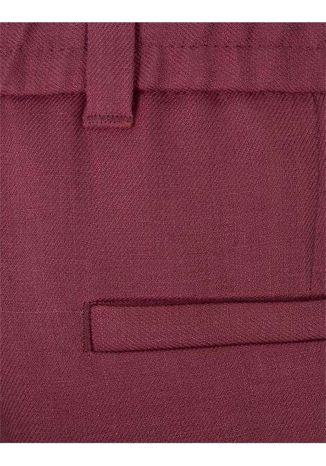 Bermuda L-Peet In Lino Bordeaux BOSS | 50538680661