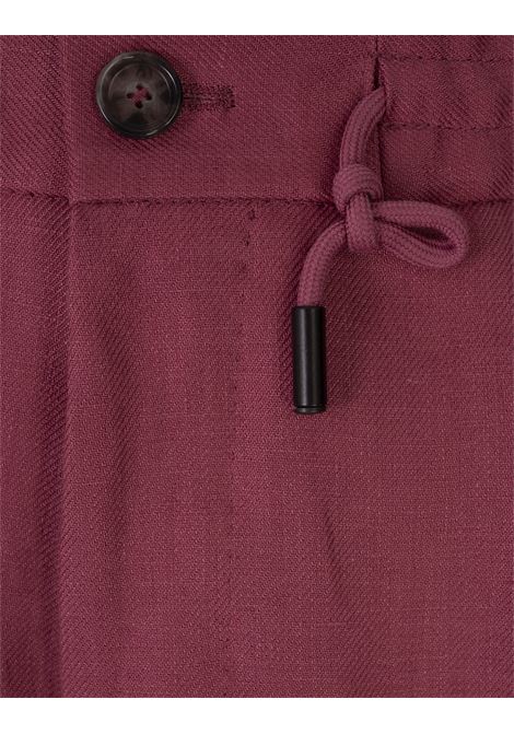 Bermuda L-Peet In Lino Bordeaux BOSS | 50538680661