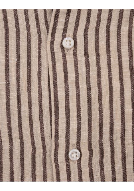 Camicia L Josh a Righe Biege e Marroni BOSS | 50539596203