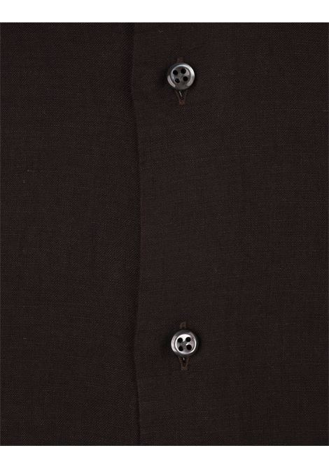 Camicia L Hays In Lino Marrone BOSS | 50541109203